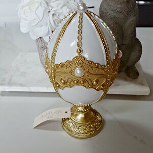 NEW! FABERGE Design DECORATIVE EGG DECOR.  Very large and beautiful.